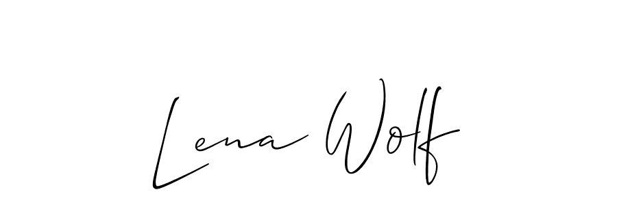 Once you've used our free online signature maker to create your best signature Allison_Script style, it's time to enjoy all of the benefits that Lena Wolf name signing documents. Lena Wolf signature style 2 images and pictures png