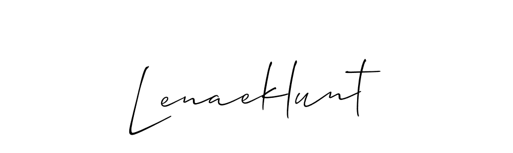 Use a signature maker to create a handwritten signature online. With this signature software, you can design (Allison_Script) your own signature for name Lenaeklunt. Lenaeklunt signature style 2 images and pictures png