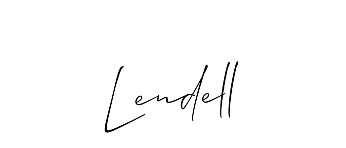 How to make Lendell signature? Allison_Script is a professional autograph style. Create handwritten signature for Lendell name. Lendell signature style 2 images and pictures png