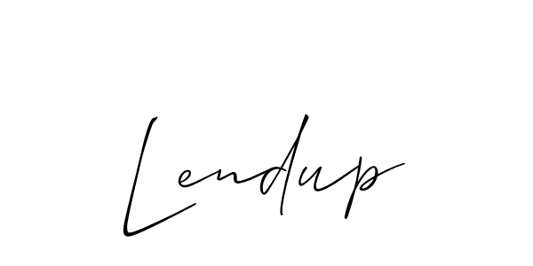 How to make Lendup name signature. Use Allison_Script style for creating short signs online. This is the latest handwritten sign. Lendup signature style 2 images and pictures png