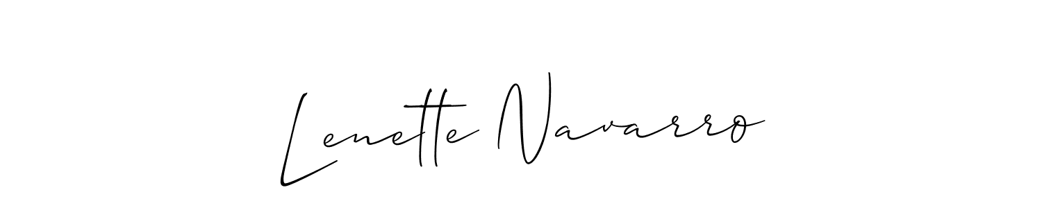 This is the best signature style for the Lenette Navarro name. Also you like these signature font (Allison_Script). Mix name signature. Lenette Navarro signature style 2 images and pictures png