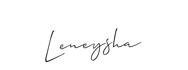 Also we have Leneysha name is the best signature style. Create professional handwritten signature collection using Allison_Script autograph style. Leneysha signature style 2 images and pictures png