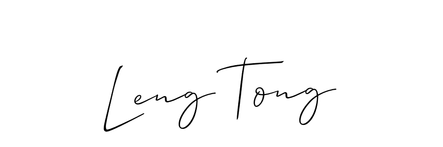 You should practise on your own different ways (Allison_Script) to write your name (Leng Tong) in signature. don't let someone else do it for you. Leng Tong signature style 2 images and pictures png