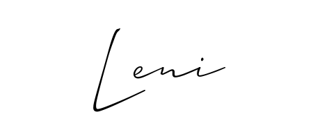 Practice writing Leni with the flow of Allison_Script lettering. A fantastic source of inspiration for developing your personal signature style. Leni signature style 2 images and pictures png