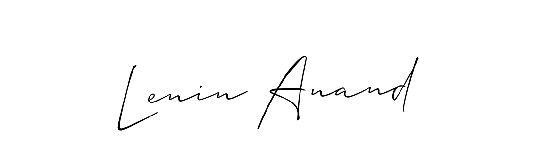 You should practise on your own different ways (Allison_Script) to write your name (Lenin Anand) in signature. don't let someone else do it for you. Lenin Anand signature style 2 images and pictures png