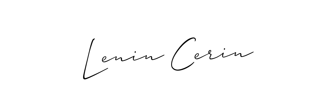Also You can easily find your signature by using the search form. We will create Lenin Cerin name handwritten signature images for you free of cost using Allison_Script sign style. Lenin Cerin signature style 2 images and pictures png