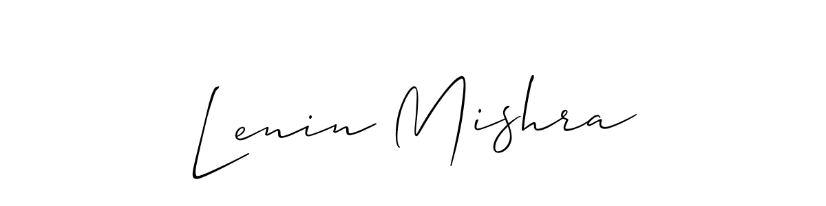 Design your own signature with our free online signature maker. With this signature software, you can create a handwritten (Allison_Script) signature for name Lenin Mishra. Lenin Mishra signature style 2 images and pictures png