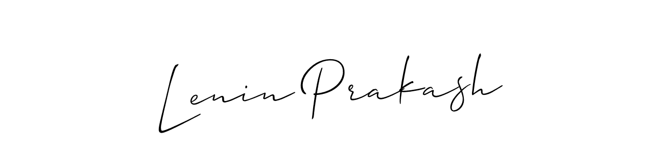 The best way (Allison_Script) to make a short signature is to pick only two or three words in your name. The name Lenin Prakash include a total of six letters. For converting this name. Lenin Prakash signature style 2 images and pictures png