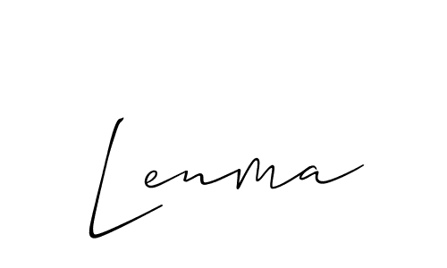 Create a beautiful signature design for name Lenma. With this signature (Allison_Script) fonts, you can make a handwritten signature for free. Lenma signature style 2 images and pictures png