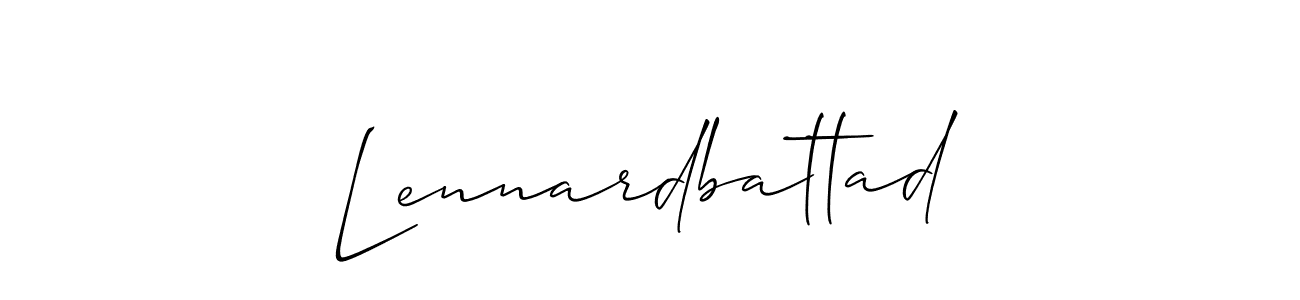 Create a beautiful signature design for name Lennardbattad. With this signature (Allison_Script) fonts, you can make a handwritten signature for free. Lennardbattad signature style 2 images and pictures png