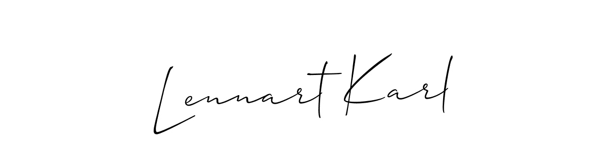 How to make Lennart Karl signature? Allison_Script is a professional autograph style. Create handwritten signature for Lennart Karl name. Lennart Karl signature style 2 images and pictures png