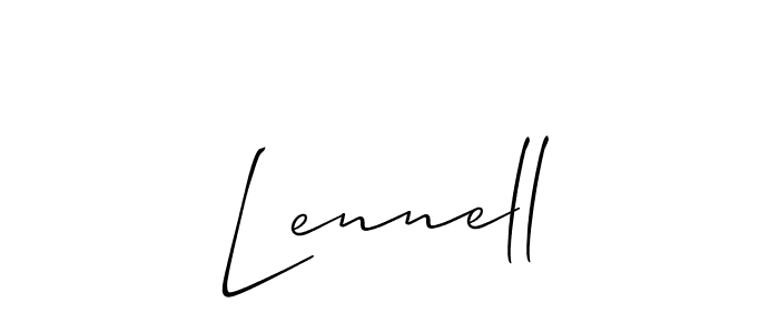 Make a short Lennell signature style. Manage your documents anywhere anytime using Allison_Script. Create and add eSignatures, submit forms, share and send files easily. Lennell signature style 2 images and pictures png