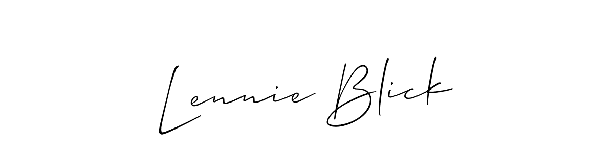 if you are searching for the best signature style for your name Lennie Blick. so please give up your signature search. here we have designed multiple signature styles  using Allison_Script. Lennie Blick signature style 2 images and pictures png