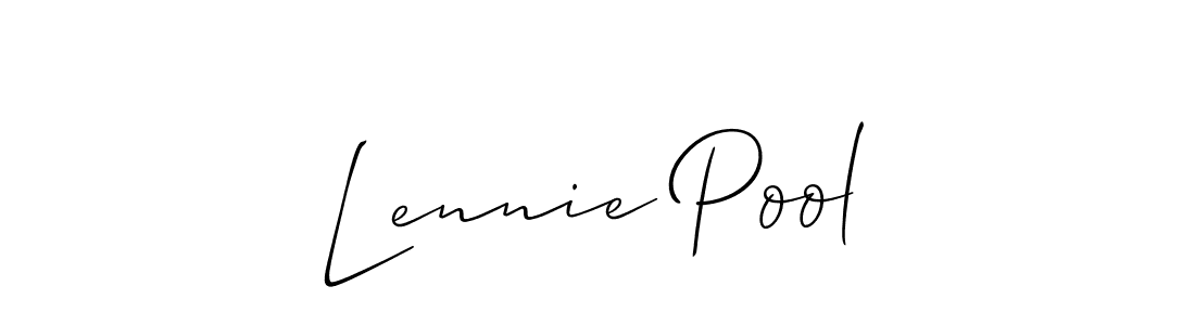 Also we have Lennie Pool name is the best signature style. Create professional handwritten signature collection using Allison_Script autograph style. Lennie Pool signature style 2 images and pictures png