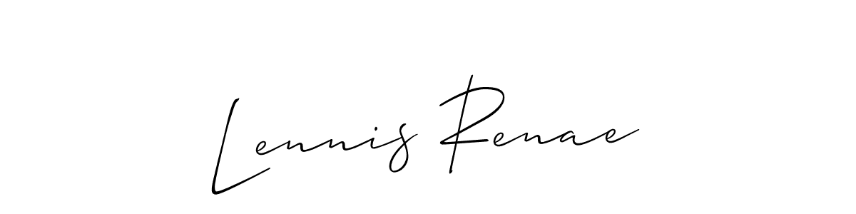 if you are searching for the best signature style for your name Lennis Renae. so please give up your signature search. here we have designed multiple signature styles  using Allison_Script. Lennis Renae signature style 2 images and pictures png