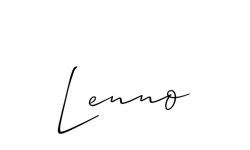 Best and Professional Signature Style for Lenno. Allison_Script Best Signature Style Collection. Lenno signature style 2 images and pictures png