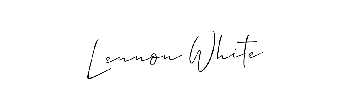 Design your own signature with our free online signature maker. With this signature software, you can create a handwritten (Allison_Script) signature for name Lennon White. Lennon White signature style 2 images and pictures png