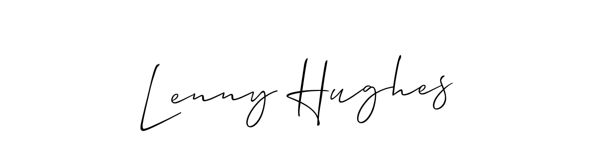 It looks lik you need a new signature style for name Lenny Hughes. Design unique handwritten (Allison_Script) signature with our free signature maker in just a few clicks. Lenny Hughes signature style 2 images and pictures png