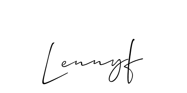 Lennyf stylish signature style. Best Handwritten Sign (Allison_Script) for my name. Handwritten Signature Collection Ideas for my name Lennyf. Lennyf signature style 2 images and pictures png