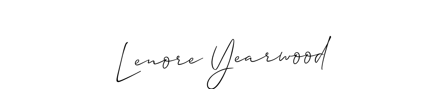 Make a beautiful signature design for name Lenore Yearwood. Use this online signature maker to create a handwritten signature for free. Lenore Yearwood signature style 2 images and pictures png