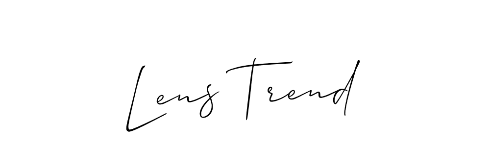 The best way (Allison_Script) to make a short signature is to pick only two or three words in your name. The name Lens Trend include a total of six letters. For converting this name. Lens Trend signature style 2 images and pictures png