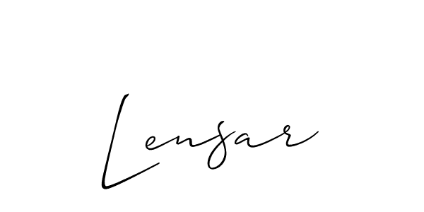 It looks lik you need a new signature style for name Lensar. Design unique handwritten (Allison_Script) signature with our free signature maker in just a few clicks. Lensar signature style 2 images and pictures png