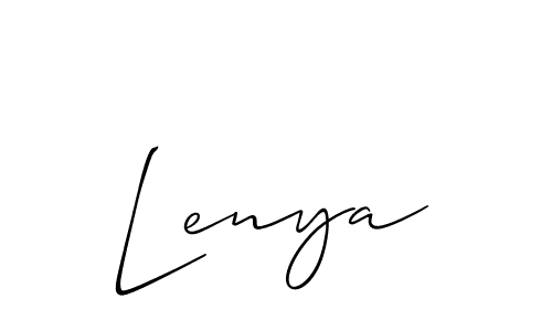 How to make Lenya signature? Allison_Script is a professional autograph style. Create handwritten signature for Lenya name. Lenya signature style 2 images and pictures png