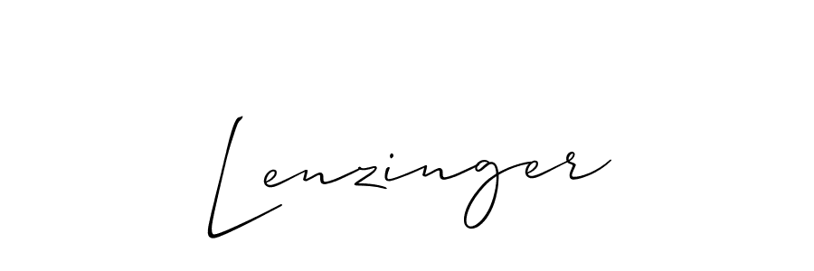 Design your own signature with our free online signature maker. With this signature software, you can create a handwritten (Allison_Script) signature for name Lenzinger. Lenzinger signature style 2 images and pictures png