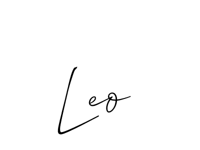 Use a signature maker to create a handwritten signature online. With this signature software, you can design (Allison_Script) your own signature for name Leo . Leo  signature style 2 images and pictures png