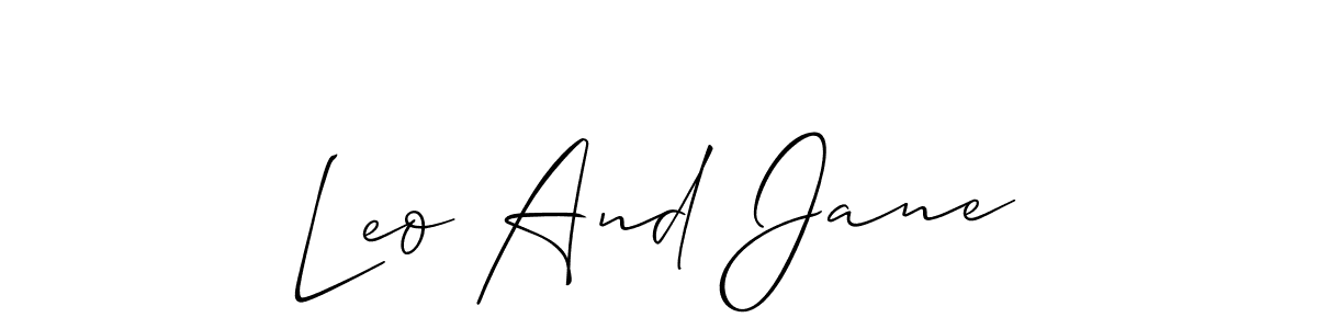 You should practise on your own different ways (Allison_Script) to write your name (Leo And Jane) in signature. don't let someone else do it for you. Leo And Jane signature style 2 images and pictures png