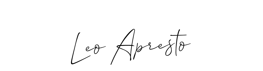 if you are searching for the best signature style for your name Leo Apresto. so please give up your signature search. here we have designed multiple signature styles  using Allison_Script. Leo Apresto signature style 2 images and pictures png