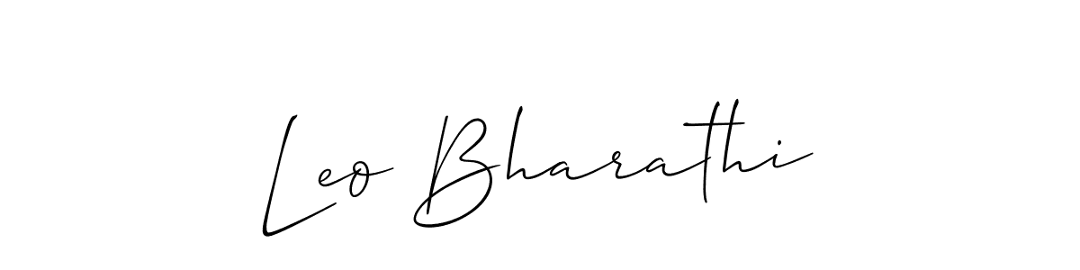 Design your own signature with our free online signature maker. With this signature software, you can create a handwritten (Allison_Script) signature for name Leo Bharathi. Leo Bharathi signature style 2 images and pictures png