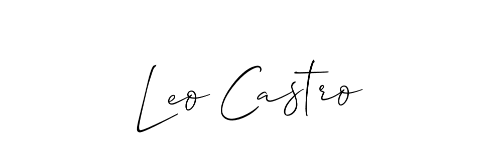 Use a signature maker to create a handwritten signature online. With this signature software, you can design (Allison_Script) your own signature for name Leo Castro. Leo Castro signature style 2 images and pictures png