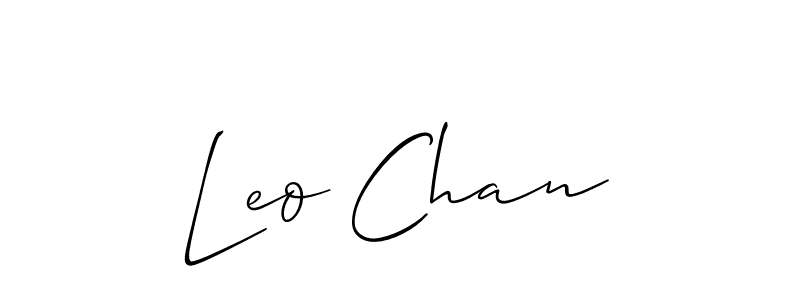 You should practise on your own different ways (Allison_Script) to write your name (Leo Chan) in signature. don't let someone else do it for you. Leo Chan signature style 2 images and pictures png