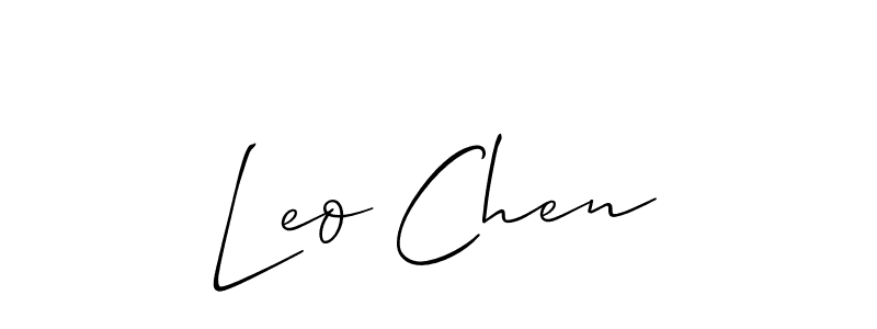 You should practise on your own different ways (Allison_Script) to write your name (Leo Chen) in signature. don't let someone else do it for you. Leo Chen signature style 2 images and pictures png