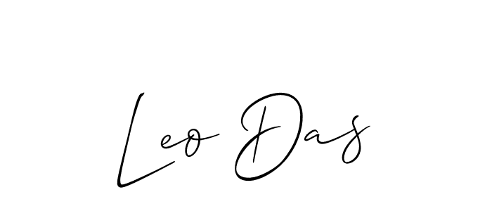 Make a beautiful signature design for name Leo Das. With this signature (Allison_Script) style, you can create a handwritten signature for free. Leo Das signature style 2 images and pictures png