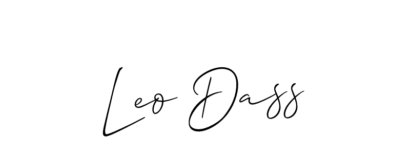 You should practise on your own different ways (Allison_Script) to write your name (Leo Dass) in signature. don't let someone else do it for you. Leo Dass signature style 2 images and pictures png