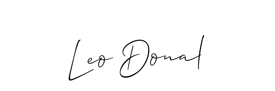 How to Draw Leo Donal signature style? Allison_Script is a latest design signature styles for name Leo Donal. Leo Donal signature style 2 images and pictures png