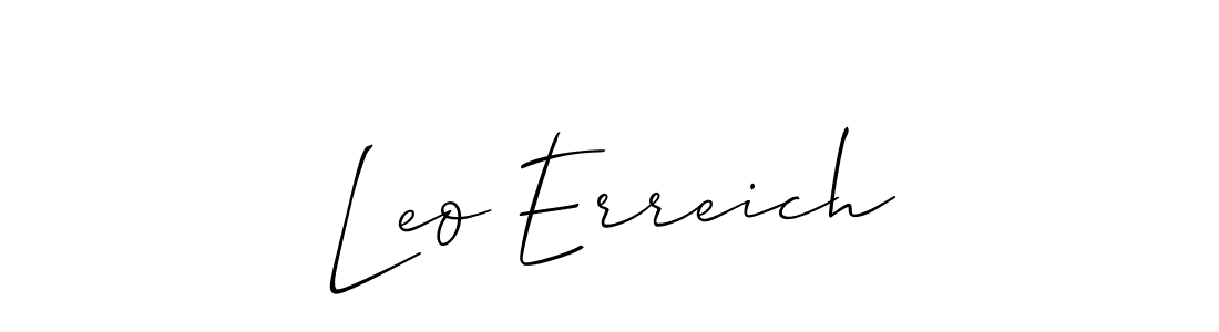 Also we have Leo Erreich name is the best signature style. Create professional handwritten signature collection using Allison_Script autograph style. Leo Erreich signature style 2 images and pictures png