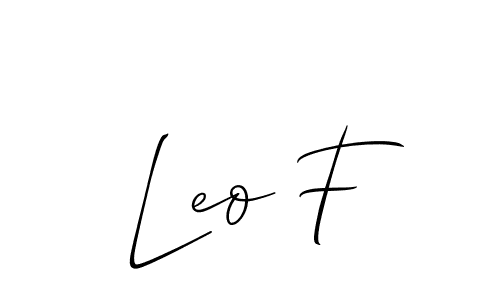 Similarly Allison_Script is the best handwritten signature design. Signature creator online .You can use it as an online autograph creator for name Leo F. Leo F signature style 2 images and pictures png