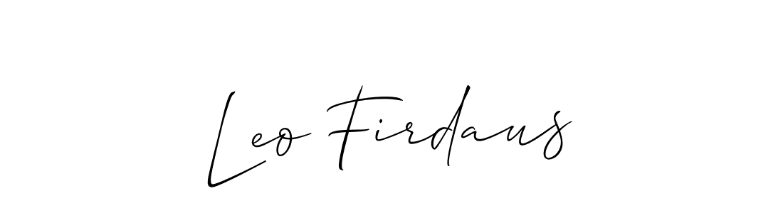 Design your own signature with our free online signature maker. With this signature software, you can create a handwritten (Allison_Script) signature for name Leo Firdaus. Leo Firdaus signature style 2 images and pictures png