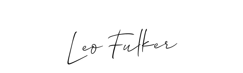 Make a beautiful signature design for name Leo Fulker. With this signature (Allison_Script) style, you can create a handwritten signature for free. Leo Fulker signature style 2 images and pictures png