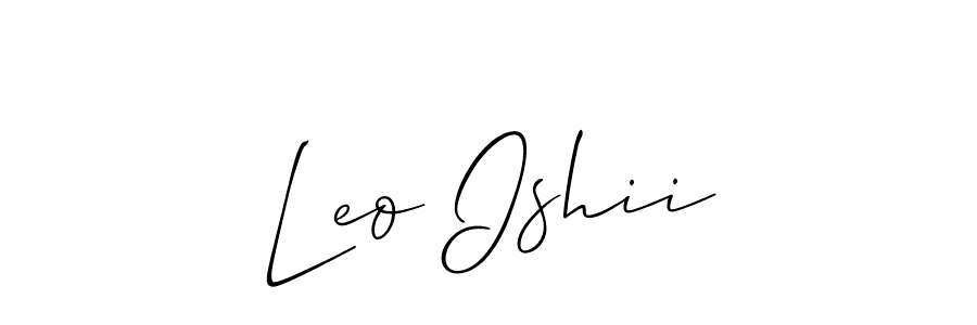 This is the best signature style for the Leo Ishii name. Also you like these signature font (Allison_Script). Mix name signature. Leo Ishii signature style 2 images and pictures png