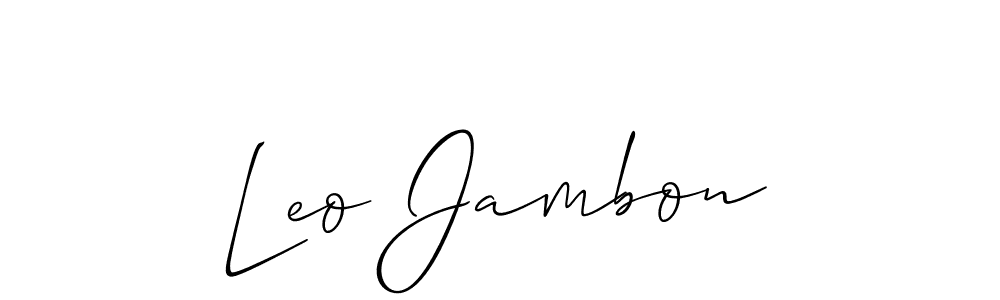 Once you've used our free online signature maker to create your best signature Allison_Script style, it's time to enjoy all of the benefits that Leo Jambon name signing documents. Leo Jambon signature style 2 images and pictures png