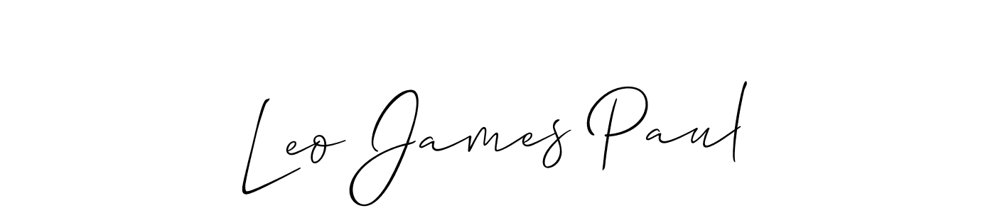 How to make Leo James Paul signature? Allison_Script is a professional autograph style. Create handwritten signature for Leo James Paul name. Leo James Paul signature style 2 images and pictures png