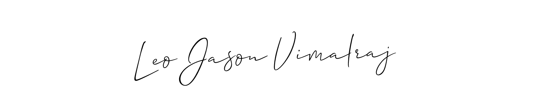 Also You can easily find your signature by using the search form. We will create Leo Jason Vimalraj name handwritten signature images for you free of cost using Allison_Script sign style. Leo Jason Vimalraj signature style 2 images and pictures png