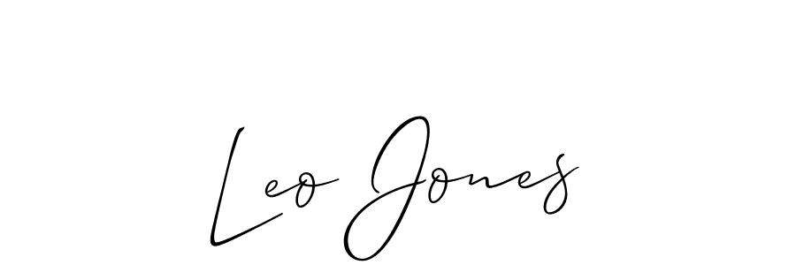 Make a beautiful signature design for name Leo Jones. With this signature (Allison_Script) style, you can create a handwritten signature for free. Leo Jones signature style 2 images and pictures png