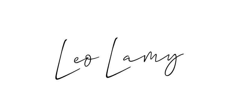 How to make Leo Lamy name signature. Use Allison_Script style for creating short signs online. This is the latest handwritten sign. Leo Lamy signature style 2 images and pictures png