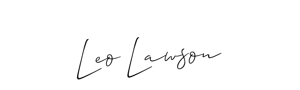 Make a beautiful signature design for name Leo Lawson. With this signature (Allison_Script) style, you can create a handwritten signature for free. Leo Lawson signature style 2 images and pictures png