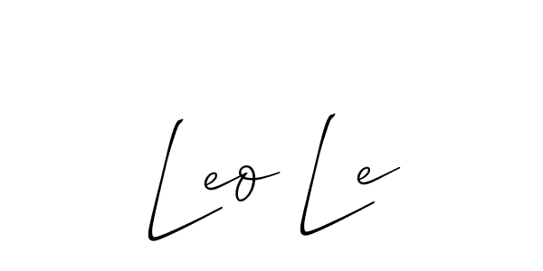 Leo Le stylish signature style. Best Handwritten Sign (Allison_Script) for my name. Handwritten Signature Collection Ideas for my name Leo Le. Leo Le signature style 2 images and pictures png
